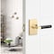 Sure-Loc Hardware Sure-Loc Hardware Levanto Passage Rosette, Satin Brass, Smooth Grip in Flat Black LV101 SB GRIP-SM FBL - alternate 2